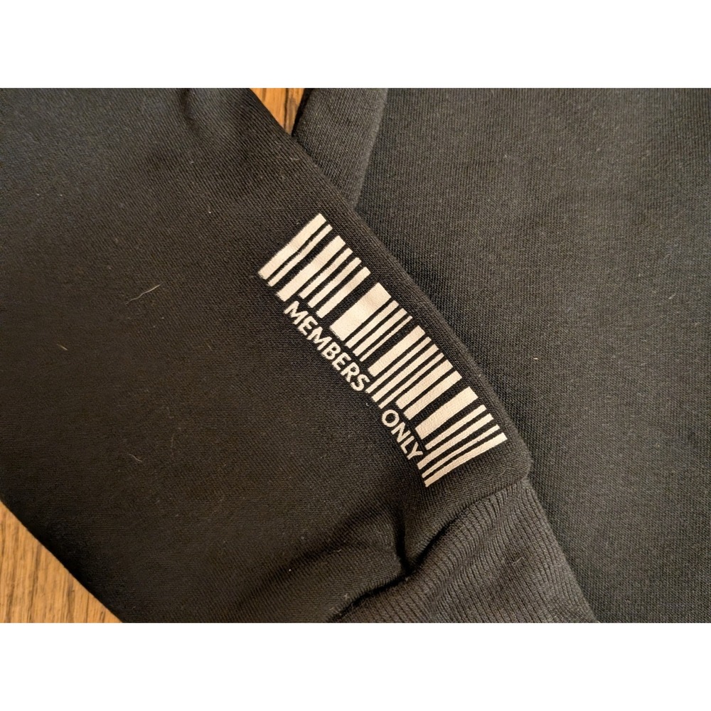Members Only Hoodie Pullover Graphic Teddy Bear Hands Black Men's Large, NWT - Picture 14 of 15